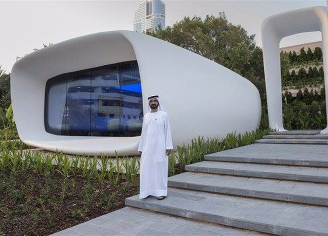 حاكم دبي يفتتح أول مكتب «مطبوع» 1 467967_0