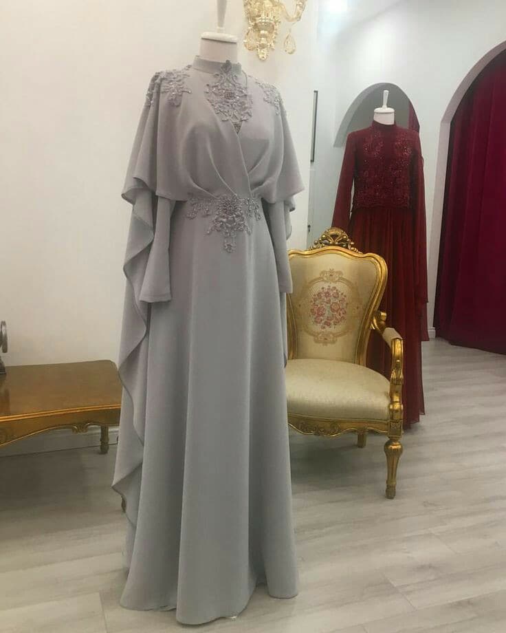فساتين سهرة محجبات 2018