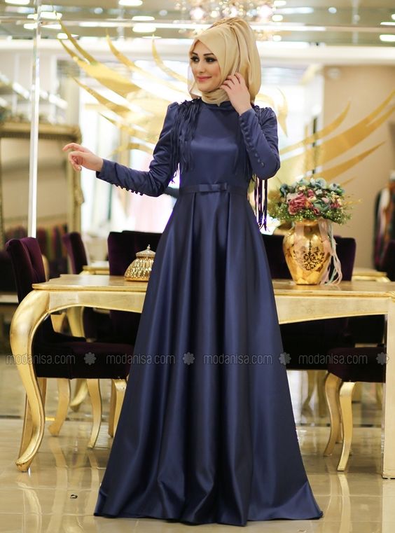 فساتين سهرة محجبات 2018