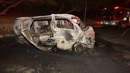مصرع سيدة مصرية وأبناءها وإصابة زوجها في حادث بالكويت 1 صورة من الحادث