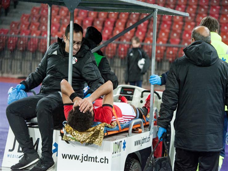 إصابة محمد الشناوي وعلي جبر في تدريب منتخب مصر 1 إصابة محمد الشناوي وعلي جبر