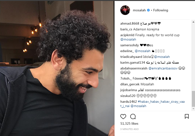 محمد صلاح يطمئن جمهوره بصورة جديدة 2 محمد صلاح