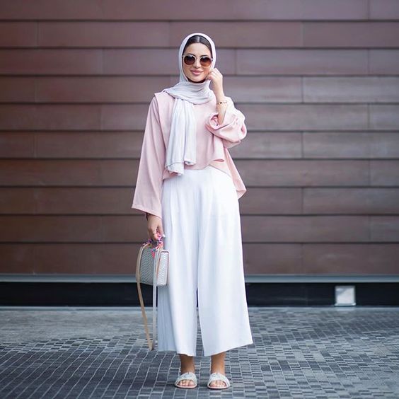 موضة البنطلون الواسع للمحجبات 2018