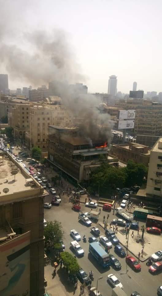 خسائر نقابة التجاريين بعد حريق مقرها برمسيس 2 خسائر نقابة التجاريين