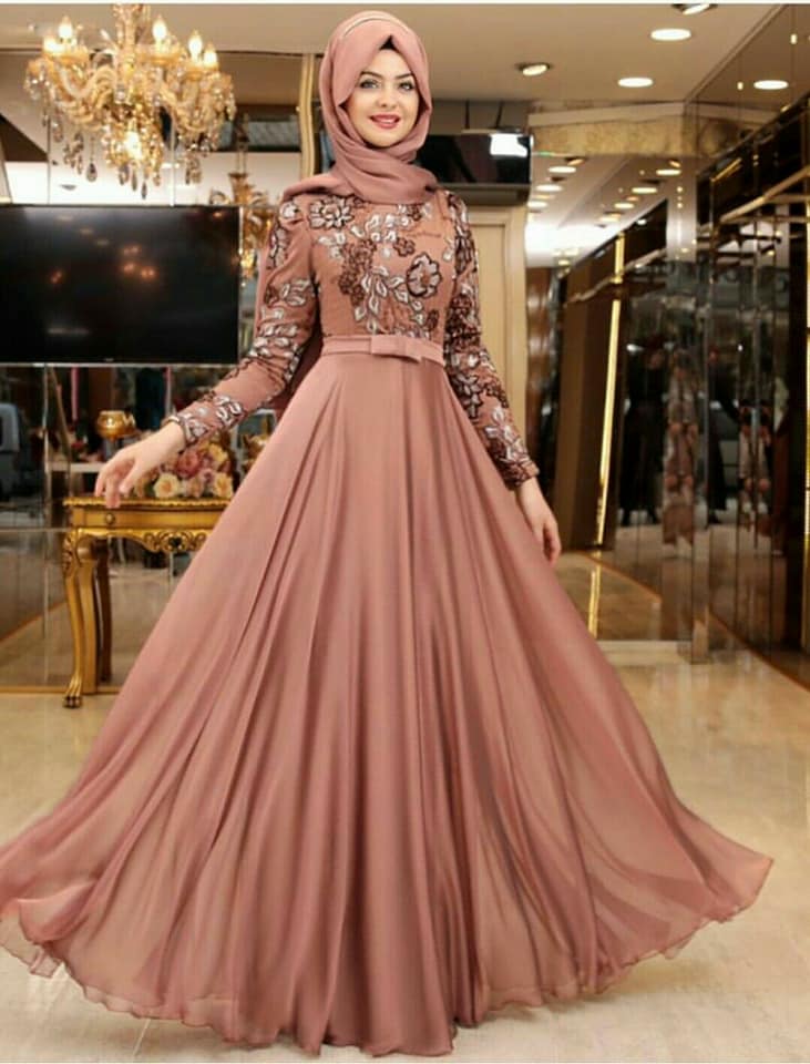 فساتين سواريه 2018 محجبات شيك 23 فساتين سواريه 2018 محجبات