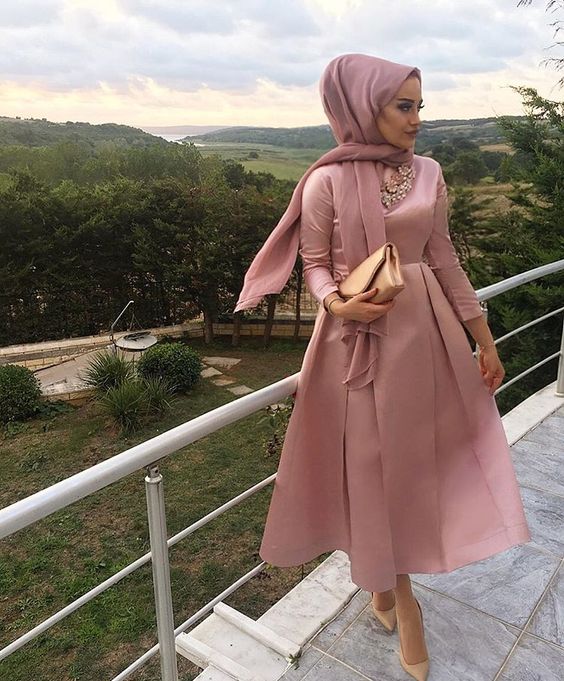 فساتين سواريه محجبات رقيقة موضة 2018 2 فساتين سواريه محجبات