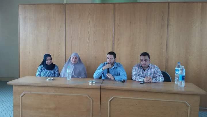 احتفالية بذكرى الفنان عبد اللطيف التلباني بمنيا القمح 3 محاضرة دينية بثقافة منيا القمح