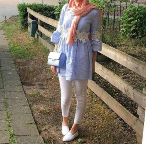 بلوزات محجبات للتفصيل طويلة