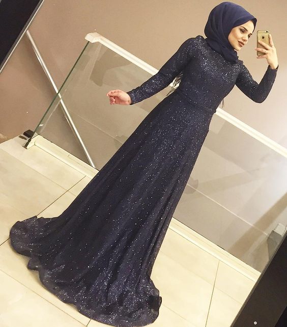 فساتين سواريه محجبات بسيطة 50 فساتين سواريه محجبات بسيطة كحلي