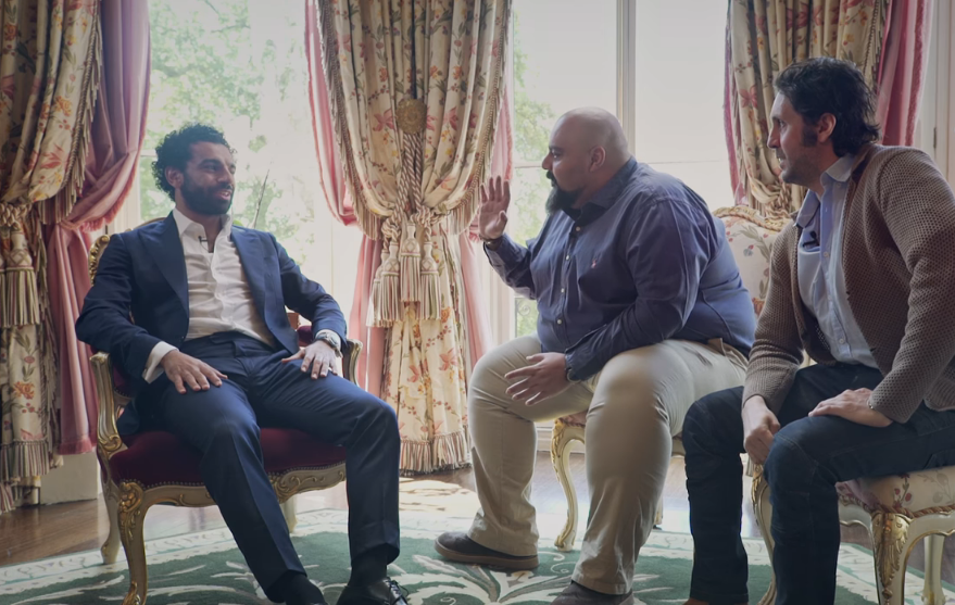 محمد صلاح مع شيكو و هشام ماجد.. أسرار جديدة بعيدة عن الكورة 4 لقاء محمد صلاح مع شيكو وهشام ماجد