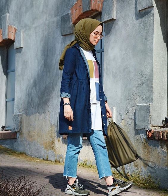 جاكيت جينز للمحجبات خريف 2018 شتاء 2019