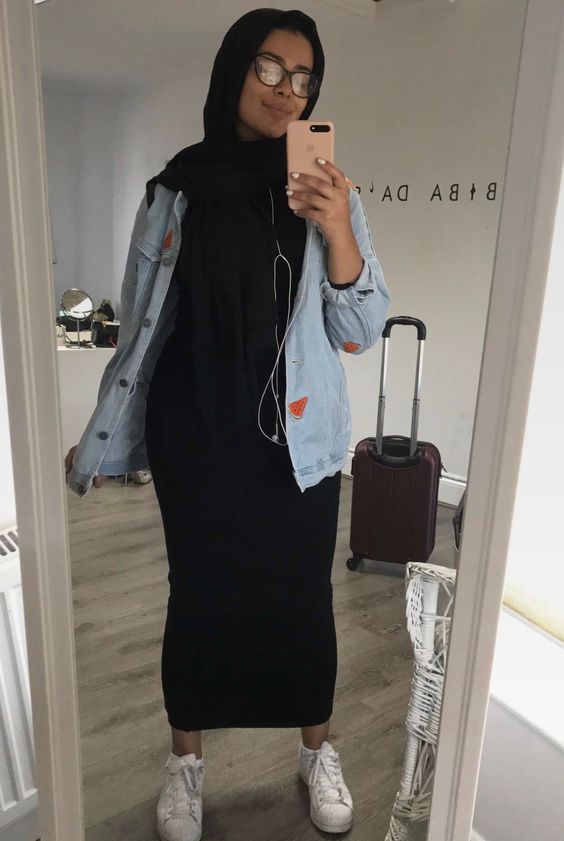 جاكيت جينز للمحجبات خريف 2018 شتاء 2019