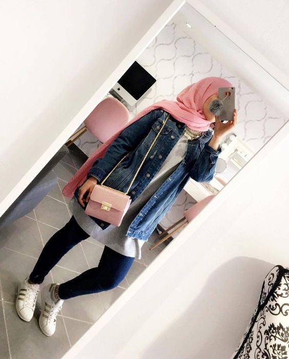 جاكيت جينز للمحجبات خريف 2018 شتاء 2019