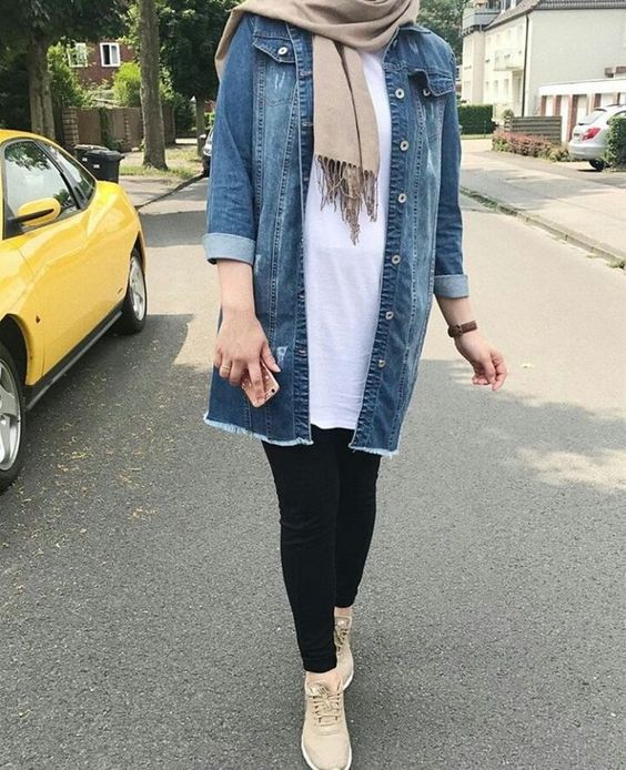 جاكيت جينز للمحجبات خريف 2018 شتاء 2019