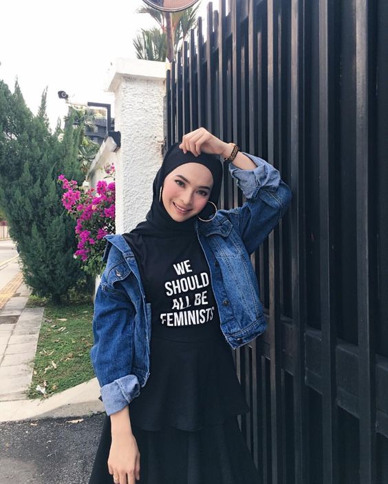 جاكيت جينز للمحجبات خريف 2018 شتاء 2019