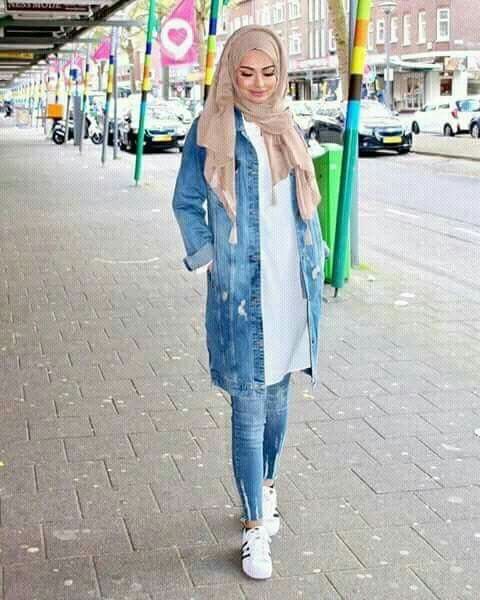 جاكيت جينز للمحجبات خريف 2018 شتاء 2019