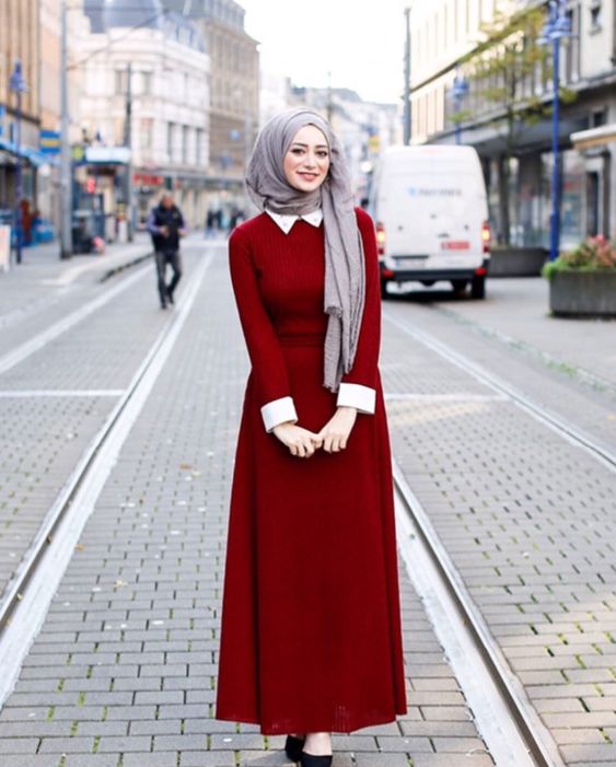 فساتين محجبات خريف وشتاء 2018 - 2019 6 فساتين محجبات خريف وشتاء 2018 - 2019