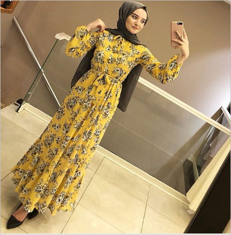 فساتين شتوية 2019 للمحجبات ..أفكار للتفصيل 21 فساتين شتوي 2019
