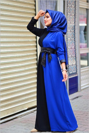 فساتين شتوية 2019 للمحجبات ..أفكار للتفصيل 24 فساتين شتوي 2019