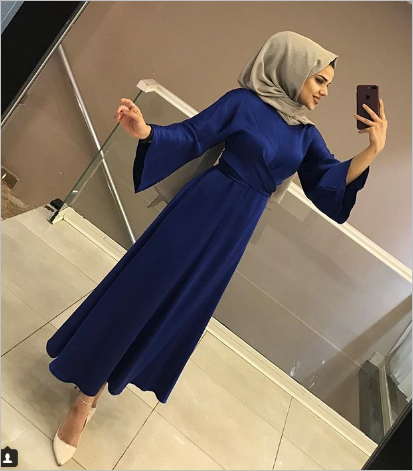 فساتين شتوية 2019 للمحجبات ..أفكار للتفصيل 25 فساتين شتوي 2019