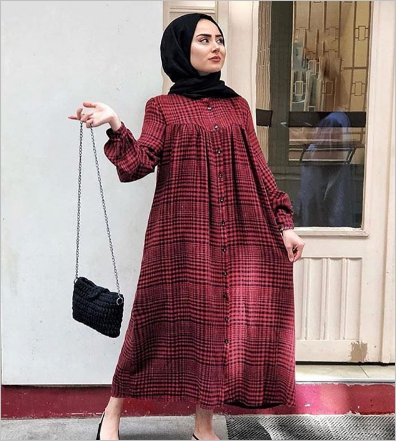 فساتين شتوية 2019 للمحجبات ..أفكار للتفصيل 31 فساتين شتوية للمحجبات 2019