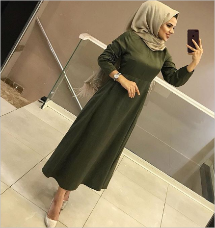 فساتين شتوية 2019 للمحجبات ..أفكار للتفصيل 5 فساتين شتوية للمحجبات 2019