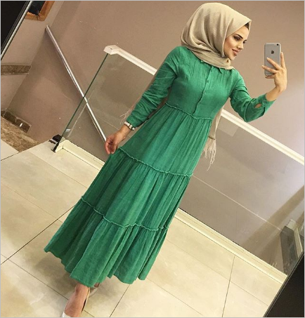 فساتين شتوية 2019 للمحجبات ..أفكار للتفصيل 7 فساتين شتوية للمحجبات 2019