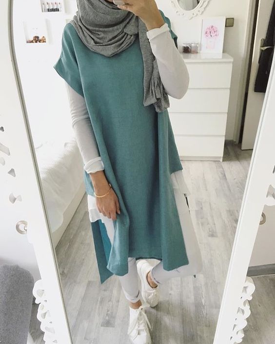فساتين شتوية 2019 للمحجبات ..أفكار للتفصيل 53 فساتين شتوية للمحجبات
