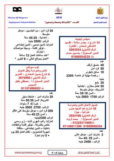 القوى العاملة تطرح 2400 وظيفة براتب يصل لـ4 آلاف جنيه 5 القوى العاملة تطرح 2400 وظيفة براتب يصل لـ4 آلاف جنيه