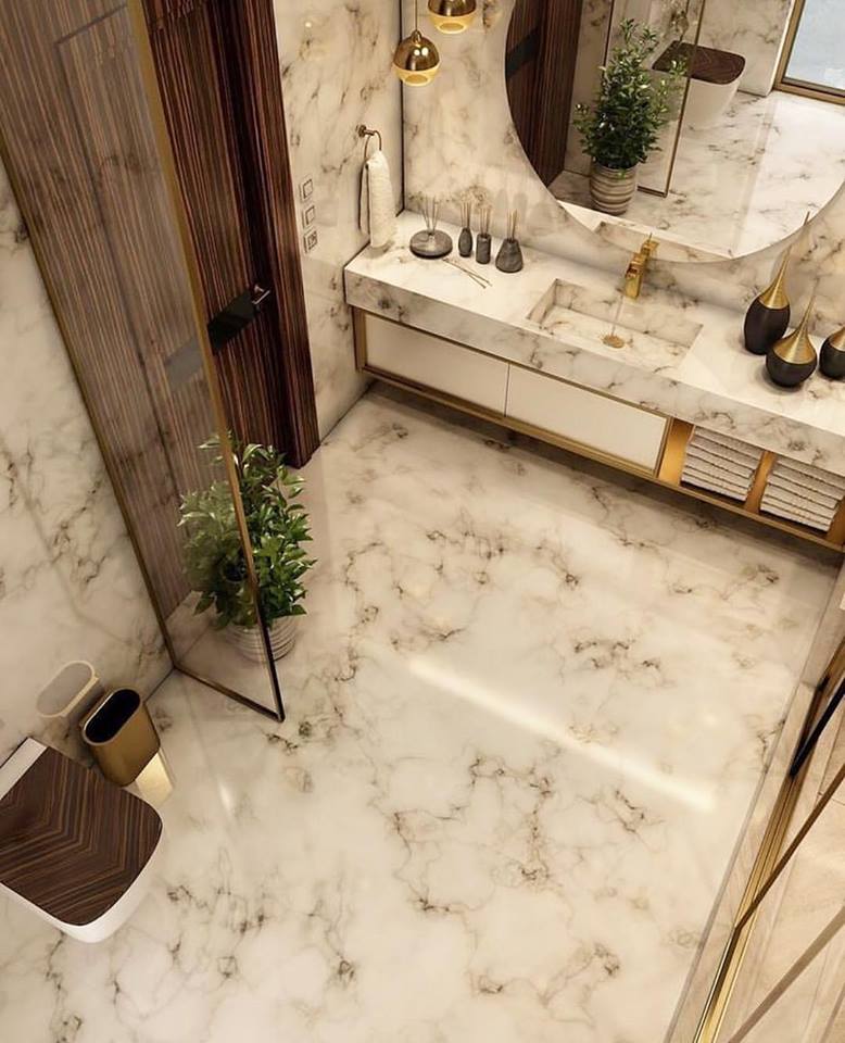 ديكورات حمامات 2019 تجمع البساطة و الجمال 16 ديكورات حمامات 2019