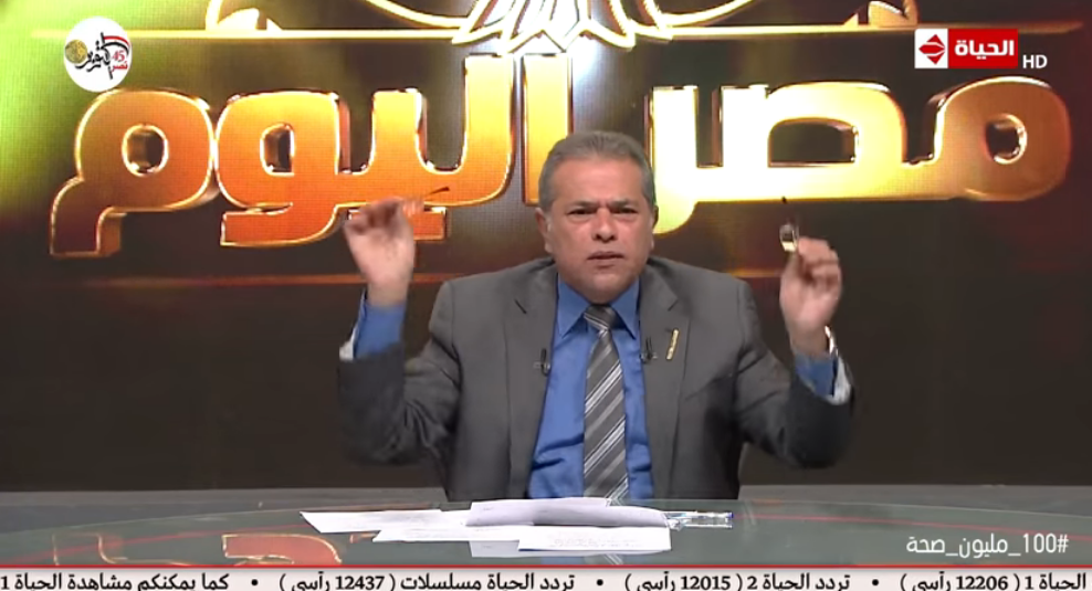 توفيق عكاشة يحرج زوجته حياة الدرديري على الهواء 1 توفيق عكاشة يحرج زوجته حياة الدرديري على الهواء