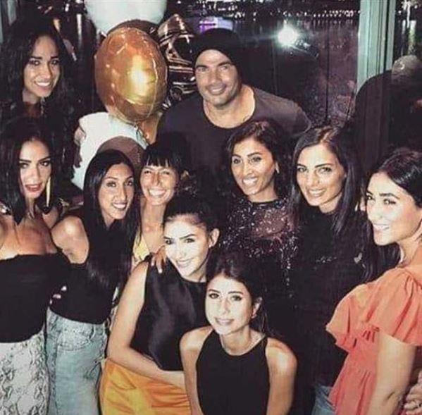 دينا الشربيني تظهر في حفل عيد ميلاد عمرو دياب 2 دينا الشربيني تظهر في عيد ميلاد عمرو دياب