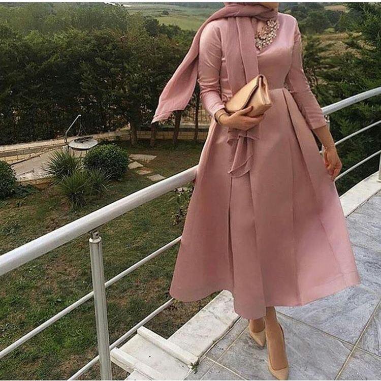 فستان سوريه للمحجبات موضة 2019