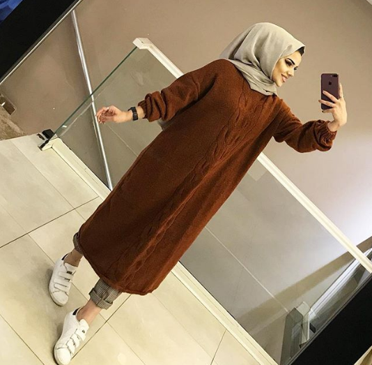 فساتين كاجوال للمحجبات موضة شتاء 2019 22 دريس هافان موضة شتاء 2019