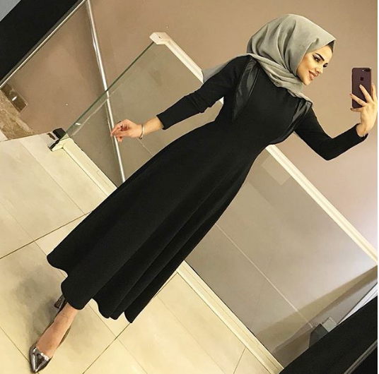 فساتين كاجوال للمحجبات موضة شتاء 2019 16 فستان كاجول موضة 2019