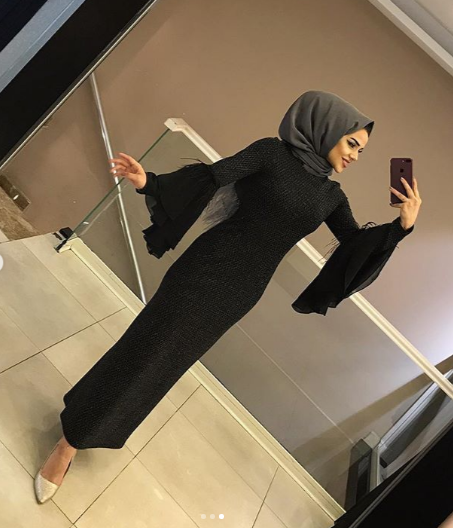 فساتين كاجوال للمحجبات موضة شتاء 2019 13 فستان موضة شتاء 2019