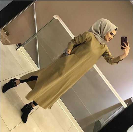 فساتين كاجوال للمحجبات موضة شتاء 2019 5 موضة محجبات شتاء 2019