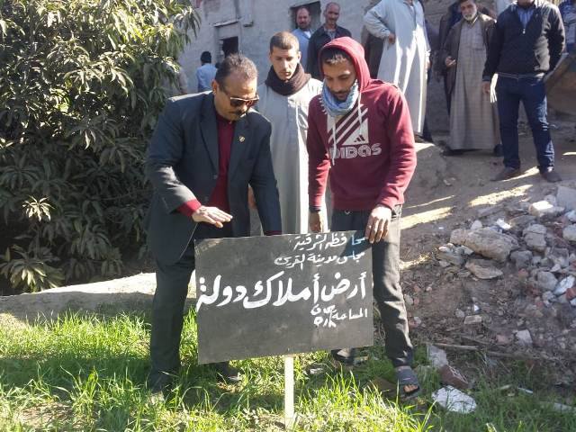 إزالة ٤٥ حالة تعدي بمساحة ١٦ فدان بمدينة القرين 1 أرض أملاك دولة بالقرين