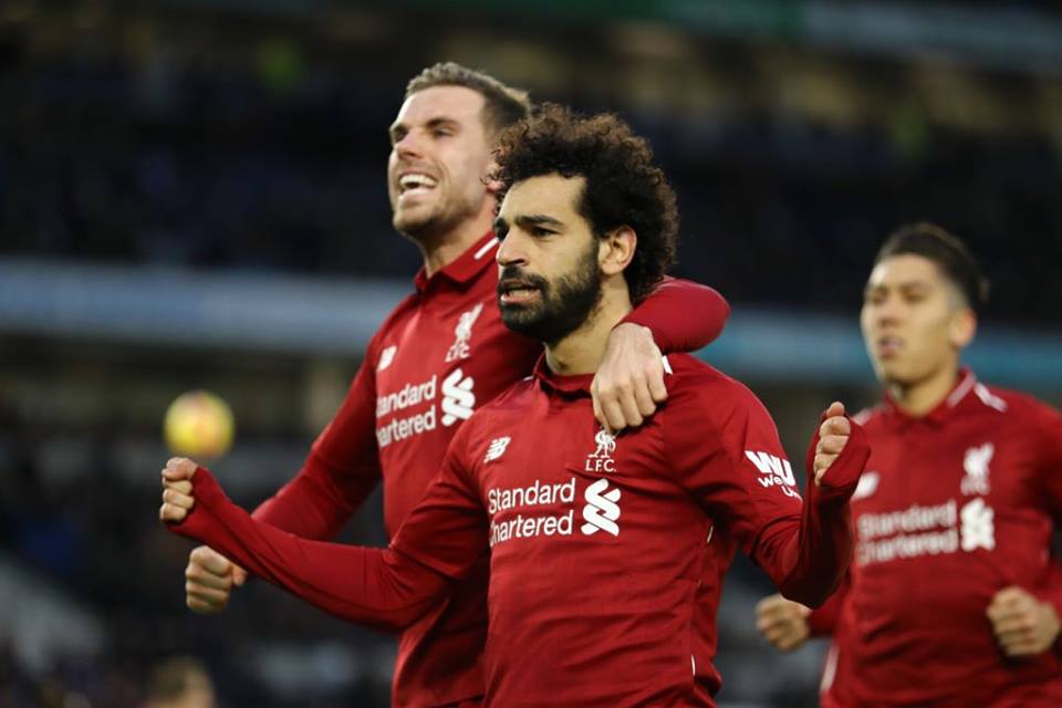 محمد صلاح يعتلي صدارة هدافي الدوري الإنجليزي بعد هدف في برايتون 1 محمد صلاح يعتلي صدارة هدافي الدوري الإنجليزي
