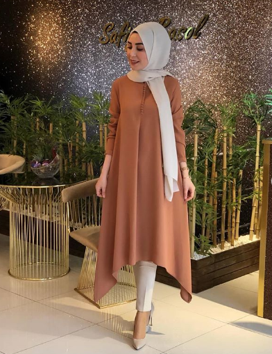 موديلات بلوزات صيفي 2019 للمحجبات ..أفكار للتفصيل 41 بلوزرات صيفي 2019 طويلة للمحجبات