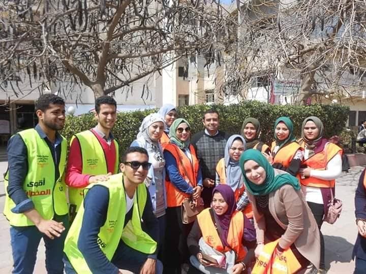 مبادرة«أنت أقوى من المخدرات» بكلية التربية وآداب الزقازيق 1 طلاب جامعة الزقازيق