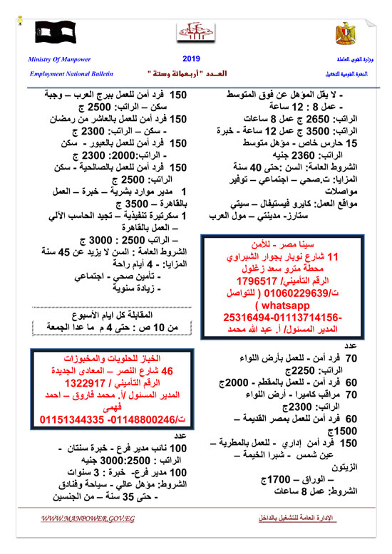 وظائف شاغرة بجامعة كفر الشيخ.. التخصصات وطريقة التقديم 3 القوى العاملة تعلن عن وظائف للشباب براتب يصل لـ 7 آلاف جنيه