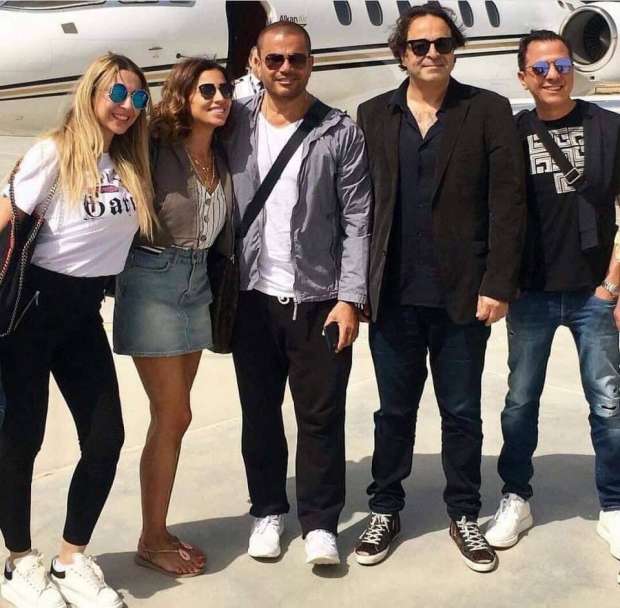 صورة جديدة تكشف علاقة عمرو دياب ودينا الشربيني 2 عمرو دياب ودينا الشربيني بمهرجان الجونة