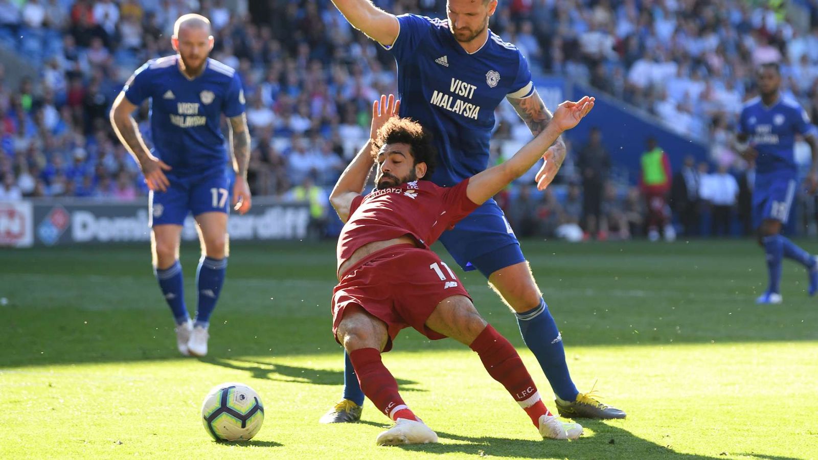 ركلة جزء محمد صلاح في كارديف تثير غضب المصريين 1 محمد صلاح