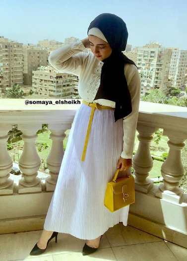 جيبات سادة موضة صيف 2019 للمحجبات 20 جيب بليسيه موضة 2019