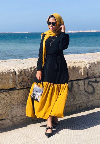 دريسات محجبات بألوان موضة هذا العام 10 دريسات موضة 2019