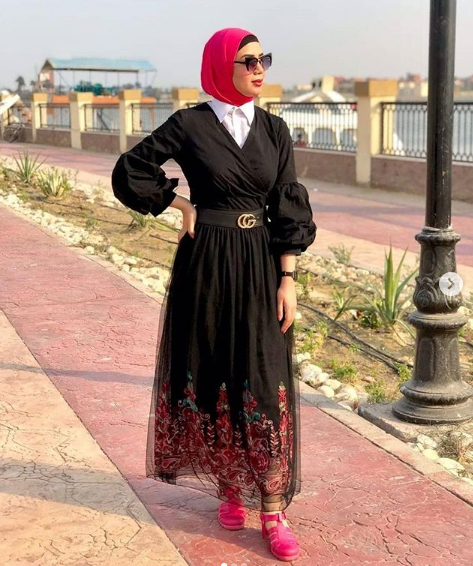 دريسات محجبات بألوان موضة هذا العام 4 دريسات موضة 2019