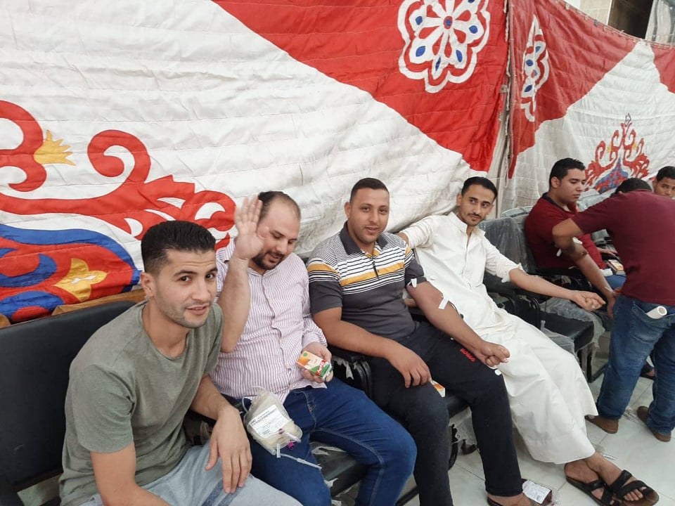 حملة للتبرع بالدم بقرية سنهوا بمنيا القمح 1 الشرقية
