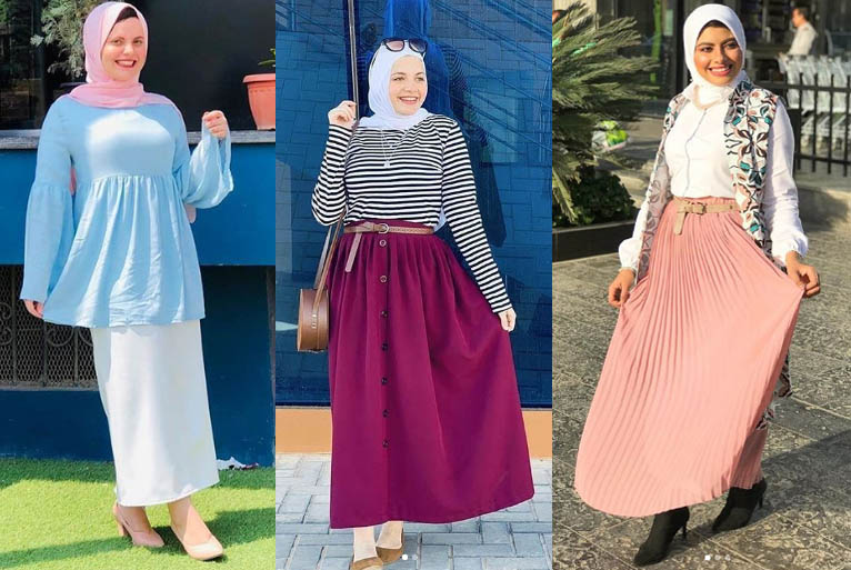 جيبات سادة موضة صيف 2019 للمحجبات 1 جيبات سادة موضة صيف 2019