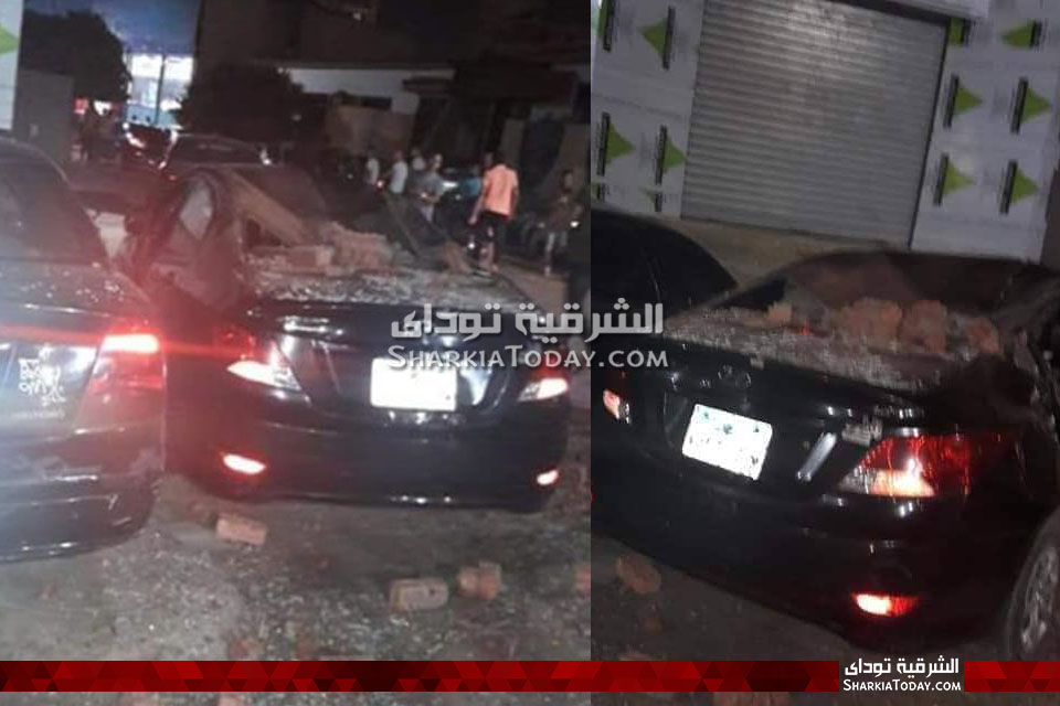 انهيار جزئي لأحد أبراج الزقازيق وإصابة شابين 3 الزقازيق